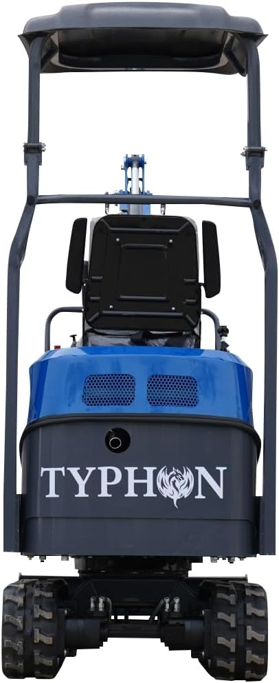 Terror XI Storm Mini Excavator – 1.1 Ton Trench Digger with Boom Swing, Hydraulic Thumb Clip, Bucket, Hydraulic Oil Cooler