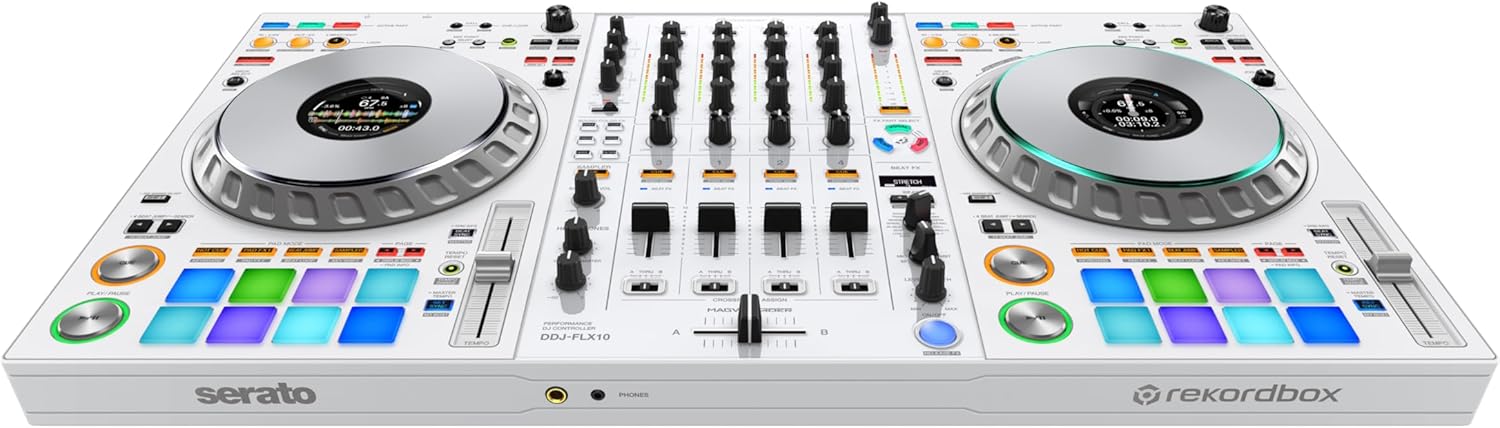 Pioneer DJ DDJ-FLX10 Limited Edition - 4-channel DJ controller for Rekordbox & Serato - White