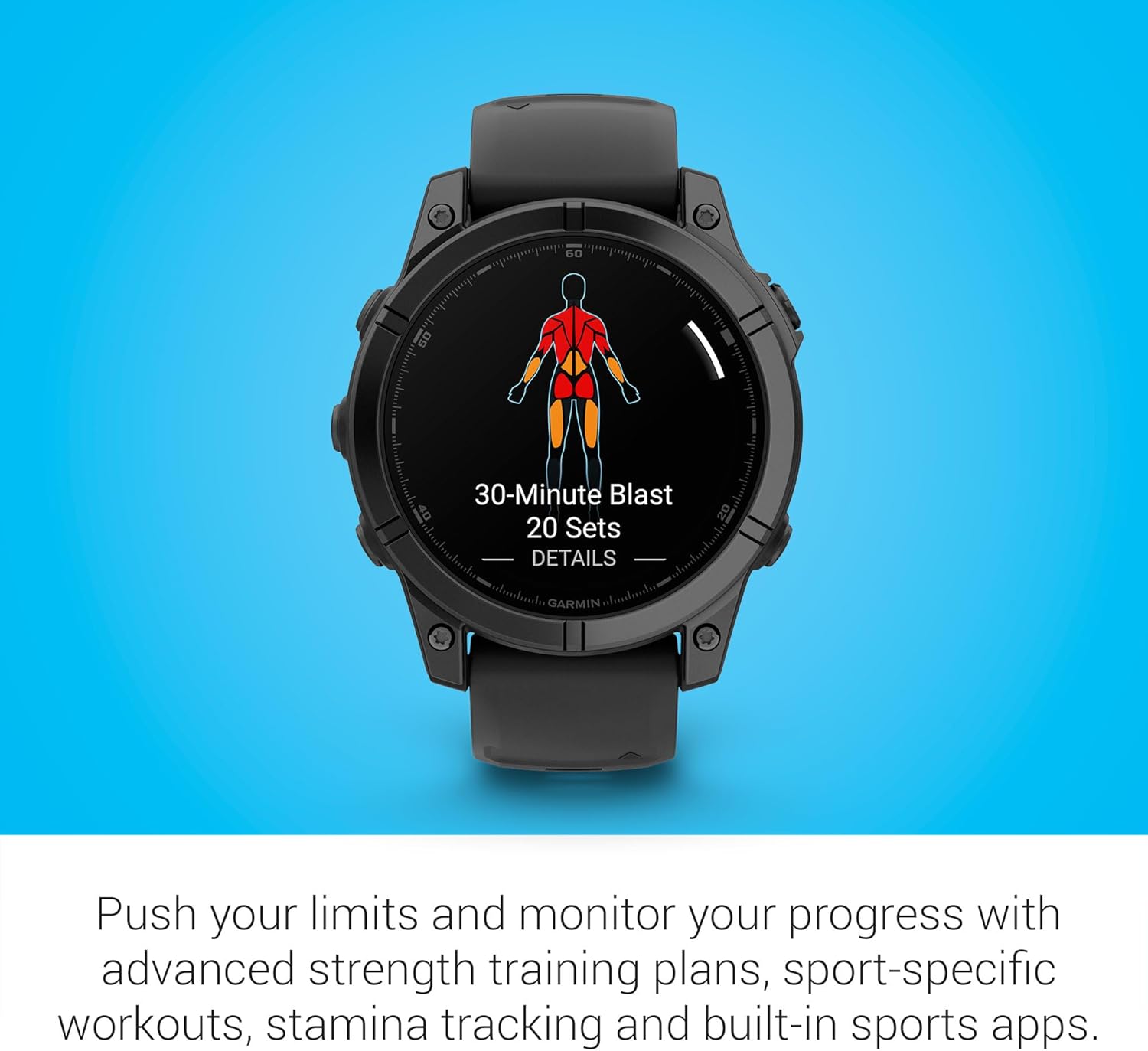 Garmin fēnix® 8 – 51 mm, AMOLED, Sapphire, Premium Multisport GPS Smartwatch, Long-Lasting Battery Life, Dive-Rated, Built-in LED Flashlight, Titanium with Spark Orange/Graphite Band