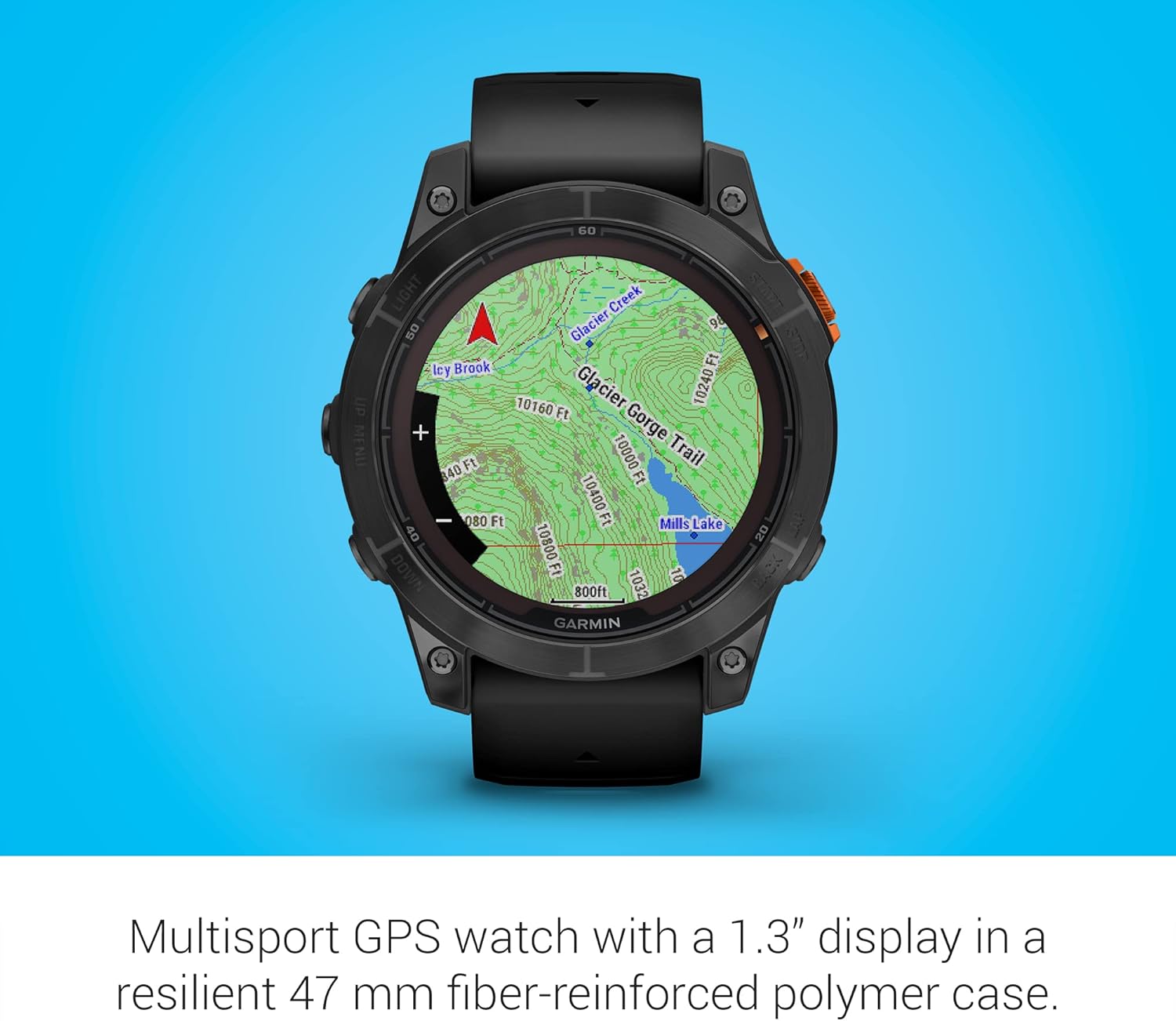 Garmin fēnix 7X Pro Sapphire Solar, Multisport GPS Smartwatch, Built-in Flashlight, Solar Charging Capability, 010-02778-10, Black