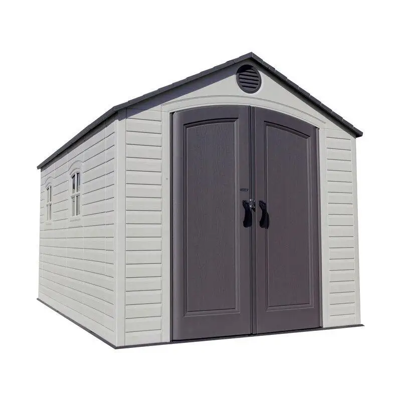 8' wide x 15' deep plastic storage shed