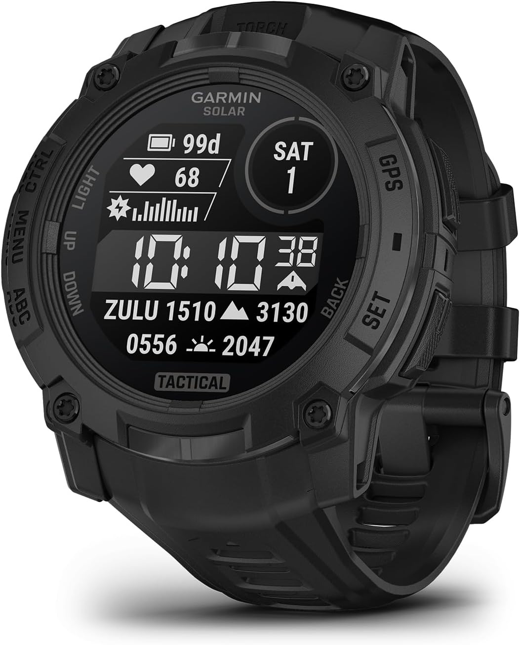 Garmin Instinct® 3 Tactical Edition, 50mm, Solar Charged Display, Rugged Outdoor GPS Smartwatch