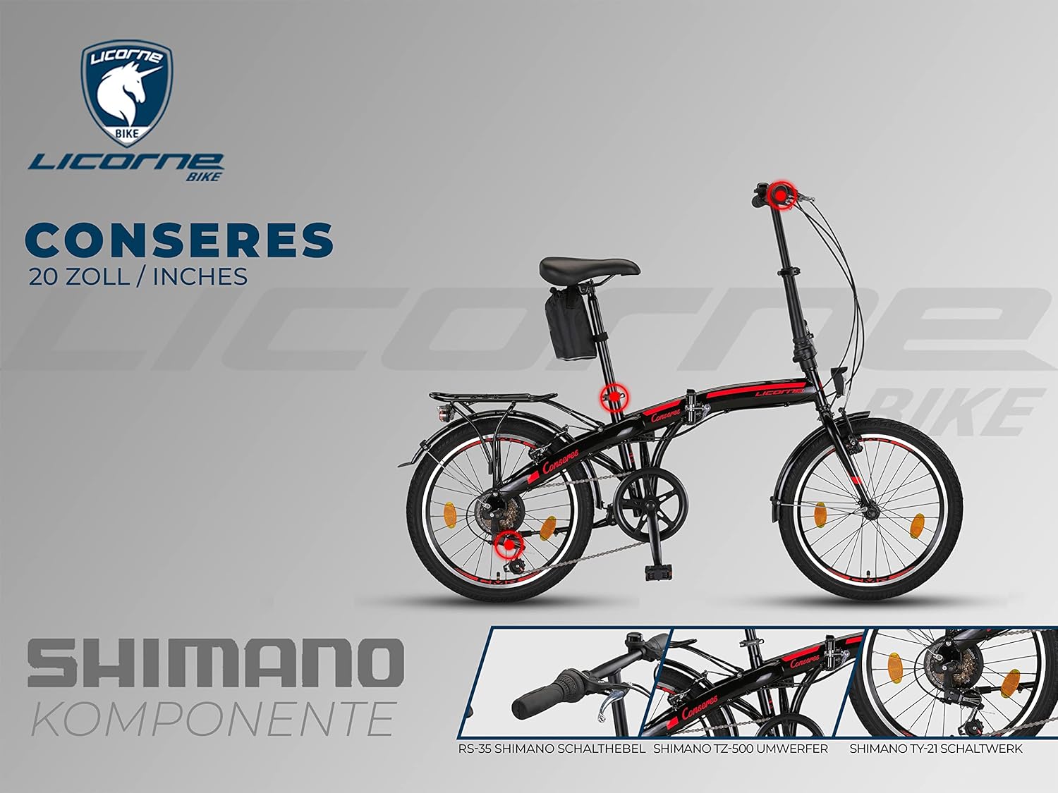 Licorne Bike Conseres, 20 Inch Folding Bike