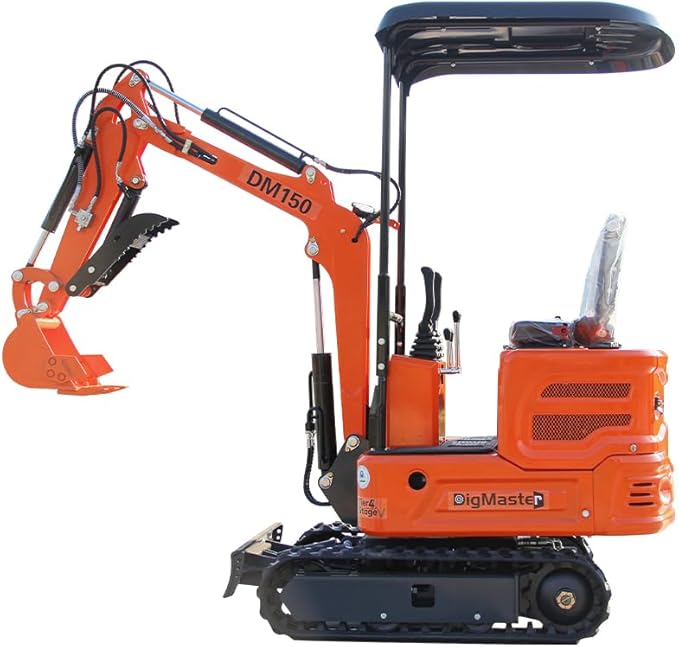 2,000 lbs Mini Crawler Excavator Hydraulic Thumb Canopy B&S Engine EPA for Garden, Farm, Park, Road Micro Digger USA Stock