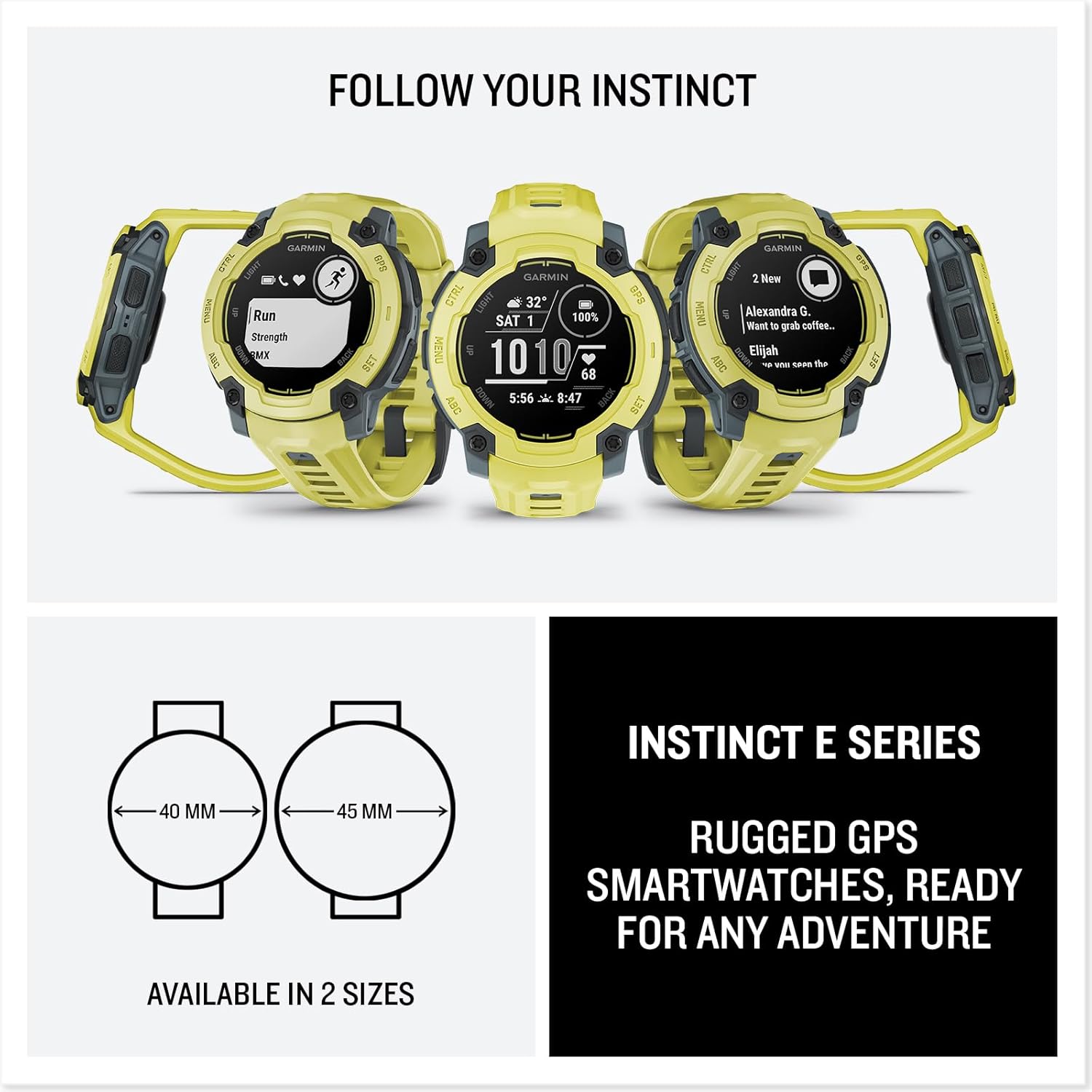 Garmin Instinct® 3 Tactical Edition, 50mm, Solar Charged Display, Rugged Outdoor GPS Smartwatch