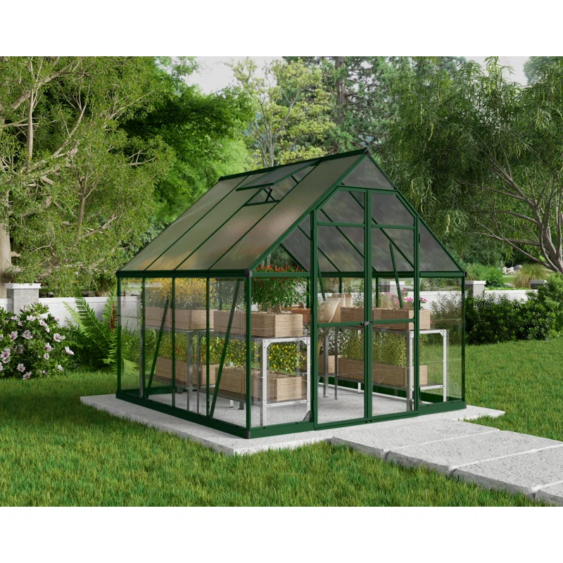Palram - Canopia Balance 8' W Hobby Greenhouse - Green