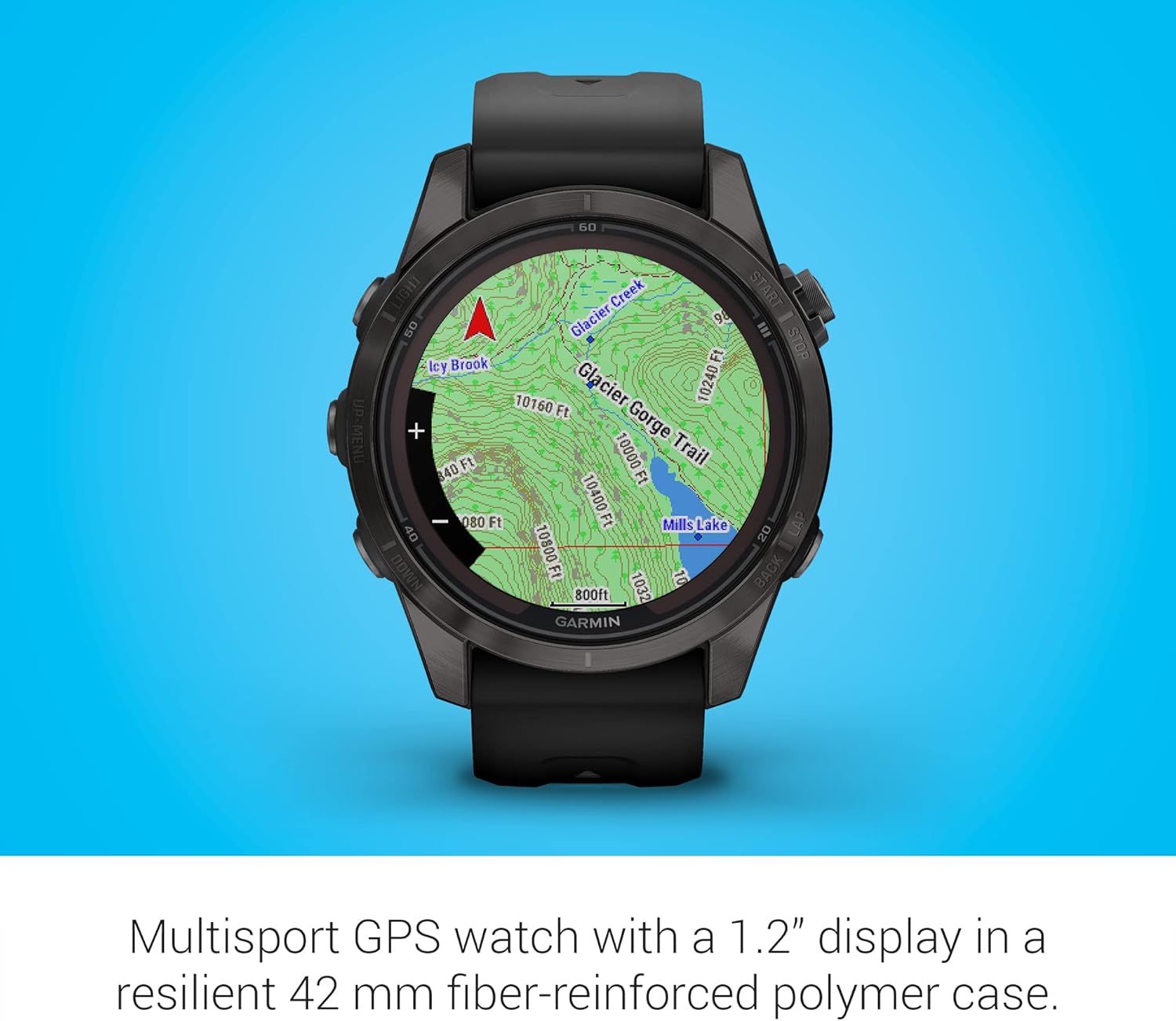 Garmin fēnix 7X Pro Sapphire Solar, Multisport GPS Smartwatch, Built-in Flashlight, Solar Charging Capability, 010-02778-10, Black