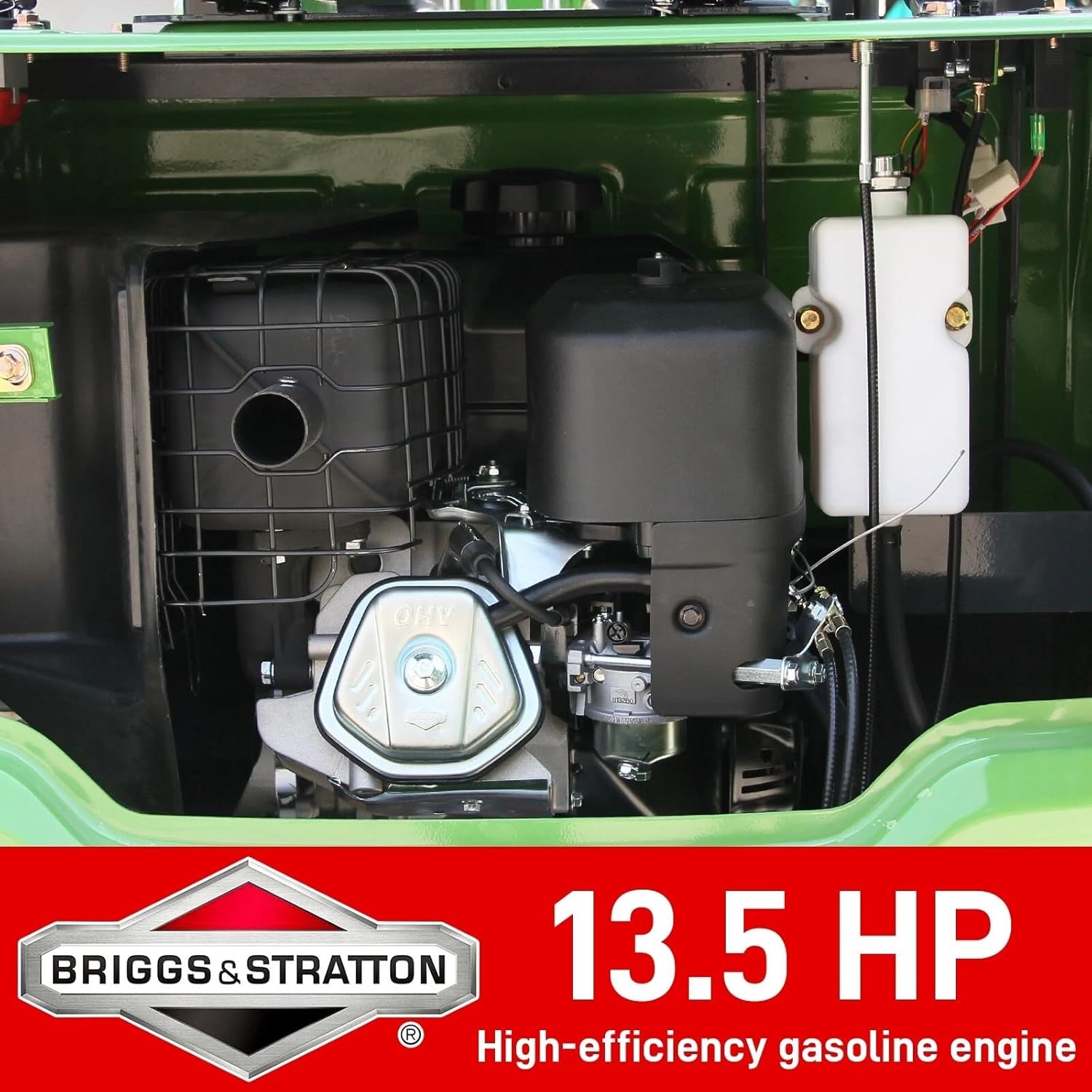 Domestic Gasoline Mini Excavator for Fathers Day, 1.2 Tons Crawler Digger with 13.5 HP B&S Engine, Hydraulic Thumb Clamp and Buckets, Work for Farm,Garden,Park,Construction Landscaping (Green1)