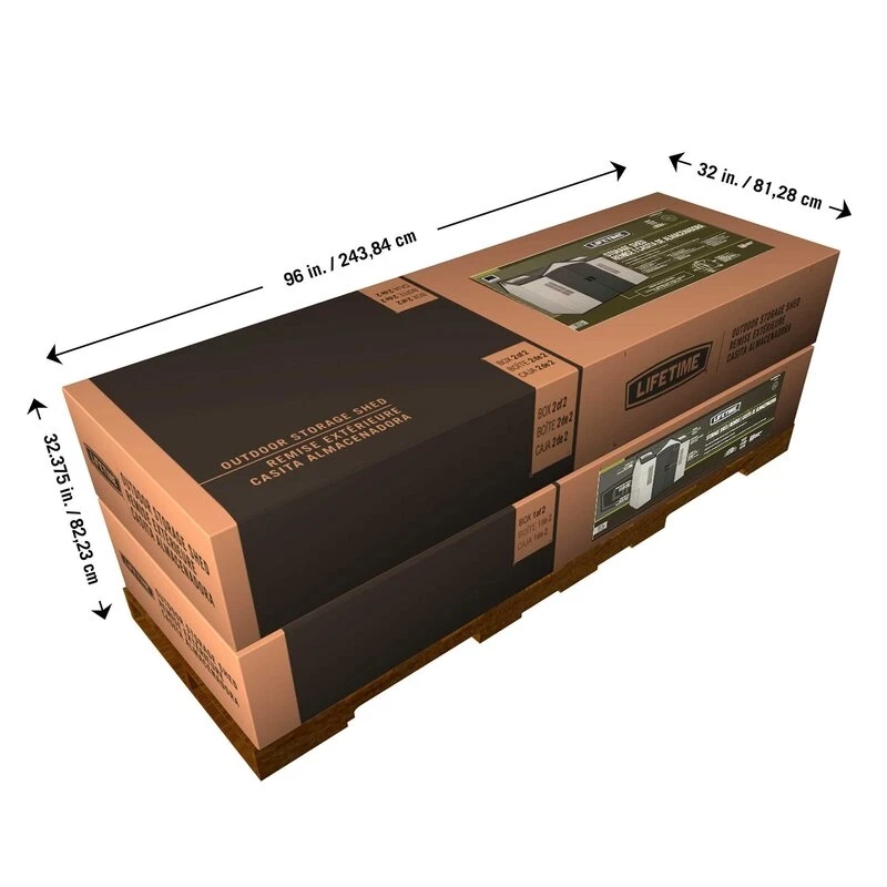 Side 10' wide x 8' deep plastic storage shed