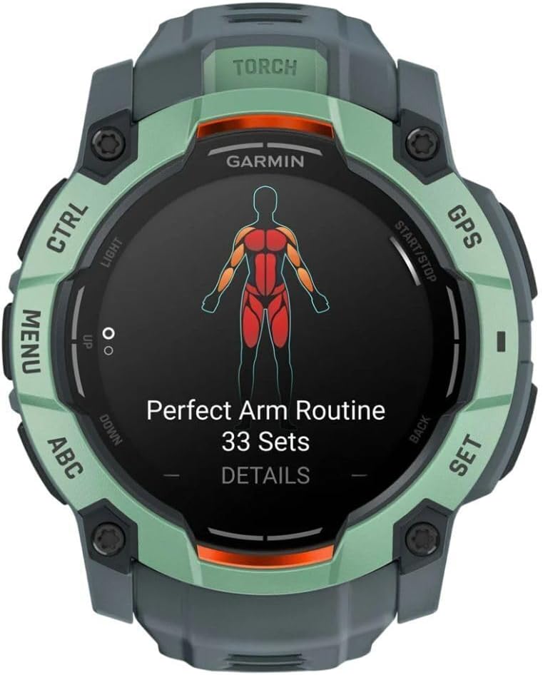 Garmin Instinct® 3 Tactical Edition, 50mm, Solar Charged Display, Rugged Outdoor GPS Smartwatch