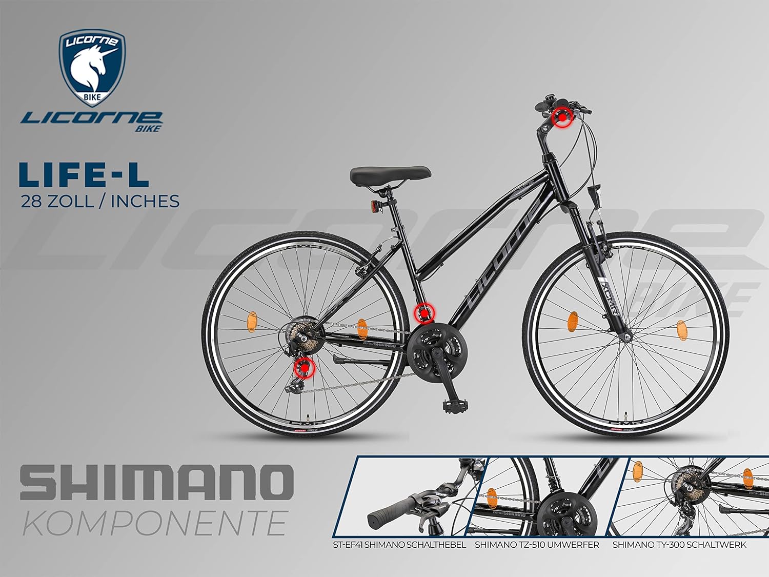 Licorne Bike Life-L-V Premium Trekking Bicycle