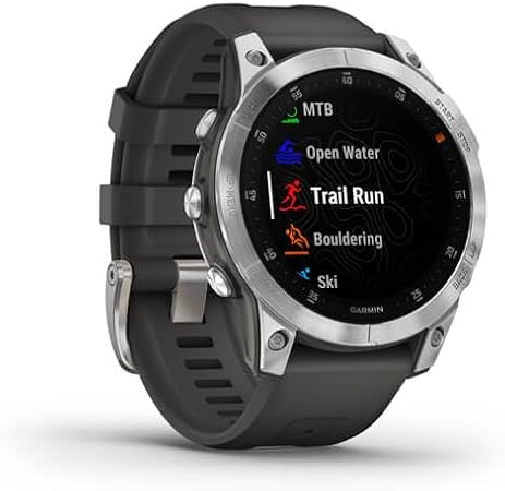 Garmin epix Gen 2, Premium active smartwatch, Health and wellness features, touchscreen AMOLED display, adventure watch with advanced features, white titanium
