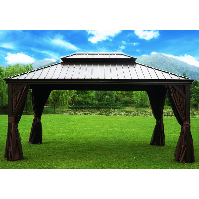 Alexander 16 Ft. W x 12 Ft. D Aluminum Patio Gazebo