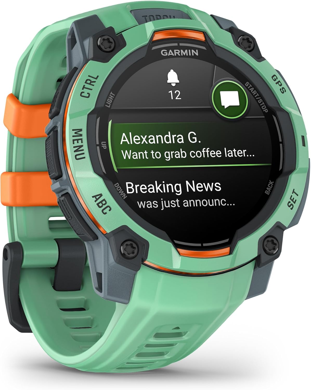 Garmin Instinct® 3 Tactical Edition, 50mm, Solar Charged Display, Rugged Outdoor GPS Smartwatch