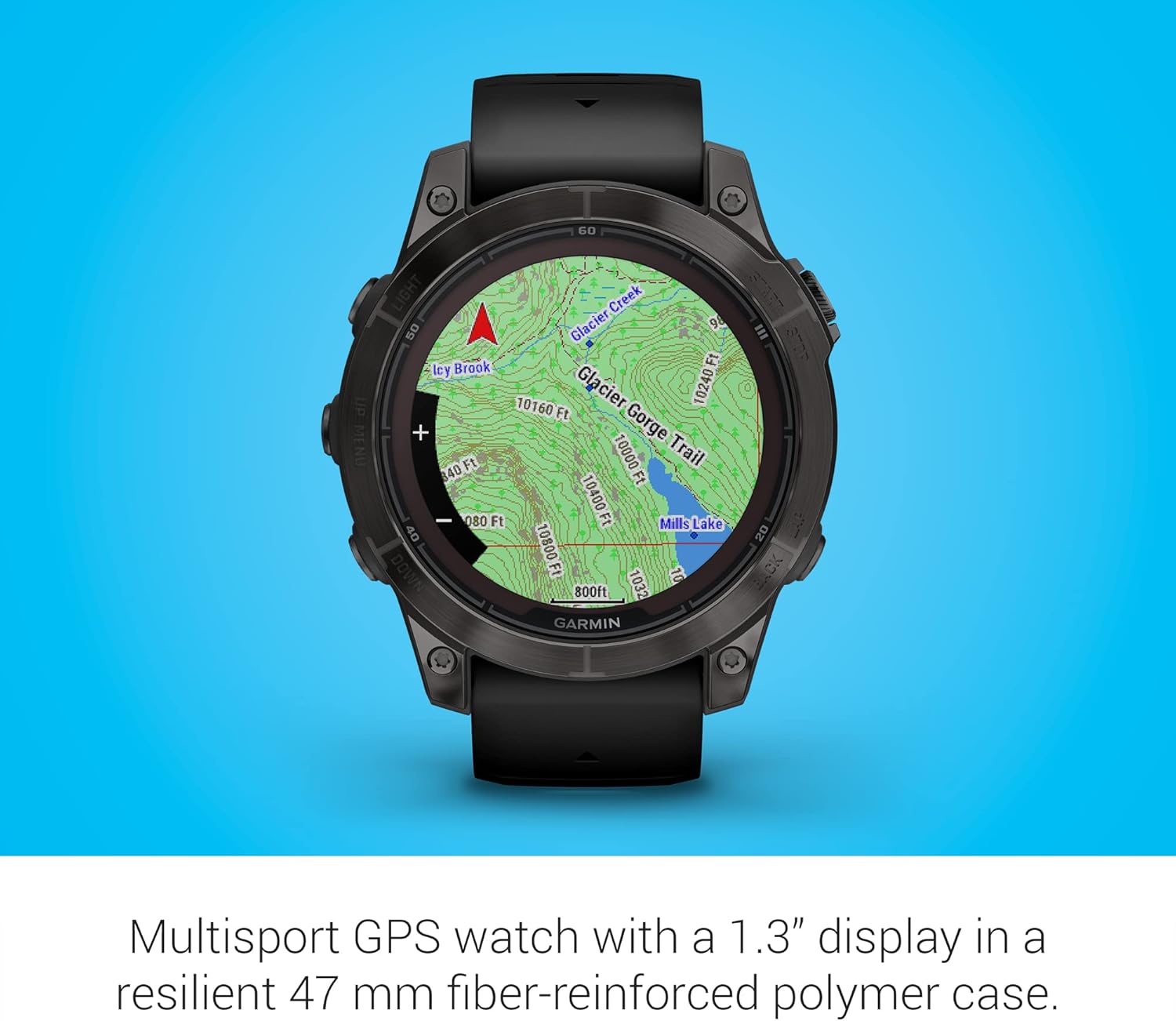 Garmin fēnix 7X Pro Sapphire Solar, Multisport GPS Smartwatch, Built-in Flashlight, Solar Charging Capability, 010-02778-10, Black