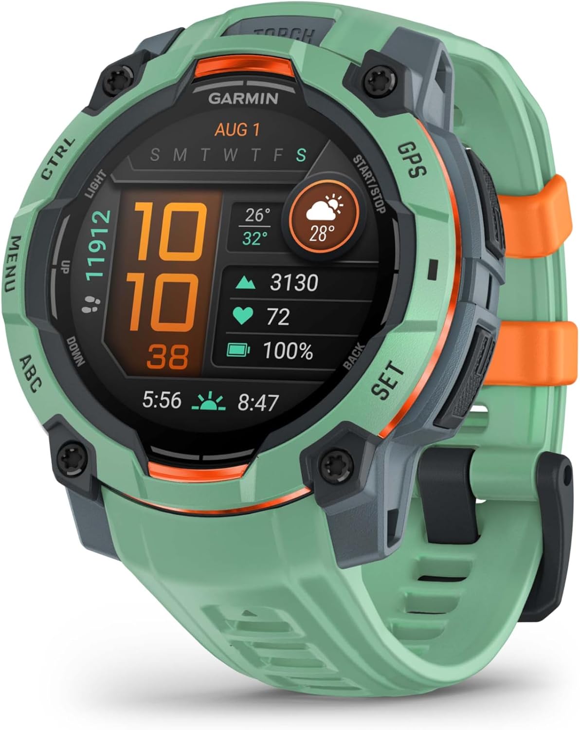 Garmin Instinct® 3 Tactical Edition, 50mm, Solar Charged Display, Rugged Outdoor GPS Smartwatch