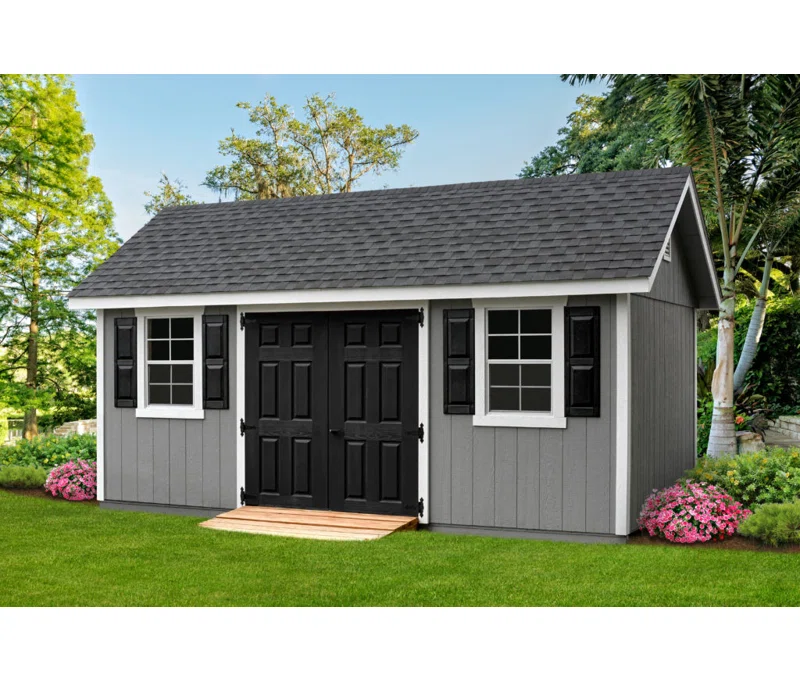 10 ft. W x 18 ft. D Manufactured Wood Storage Shed