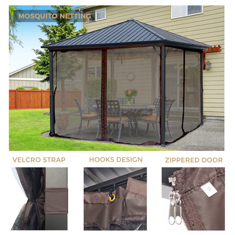 Acuff 10 Ft. W x 10 Ft. D Steel Patio Gazebo