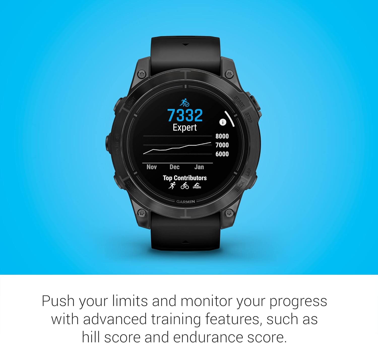 Garmin epix Pro (Gen 2) Sapphire Edition, 47mm, High Performance Smartwatch, Advanced Training Technology, Built-in Flashlight, Black