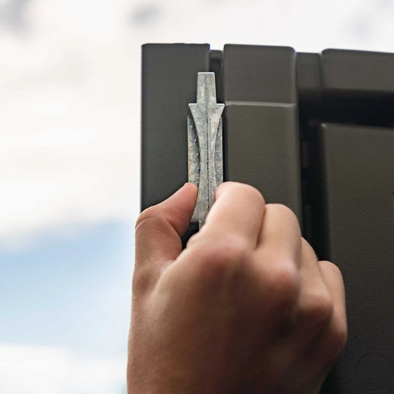 8' wide x 12.5' deep plastic storage shed