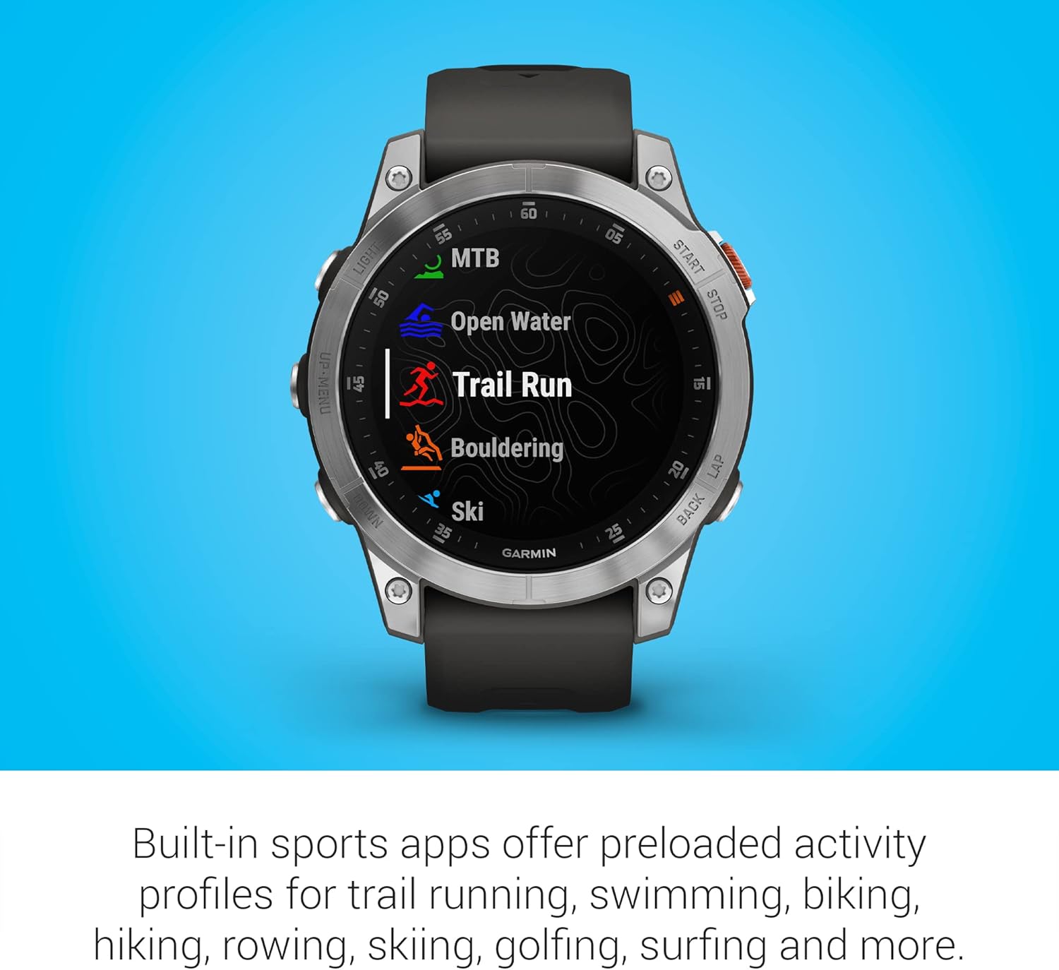 Garmin epix Gen 2, Premium active smartwatch, Health and wellness features, touchscreen AMOLED display, adventure watch with advanced features, white titanium