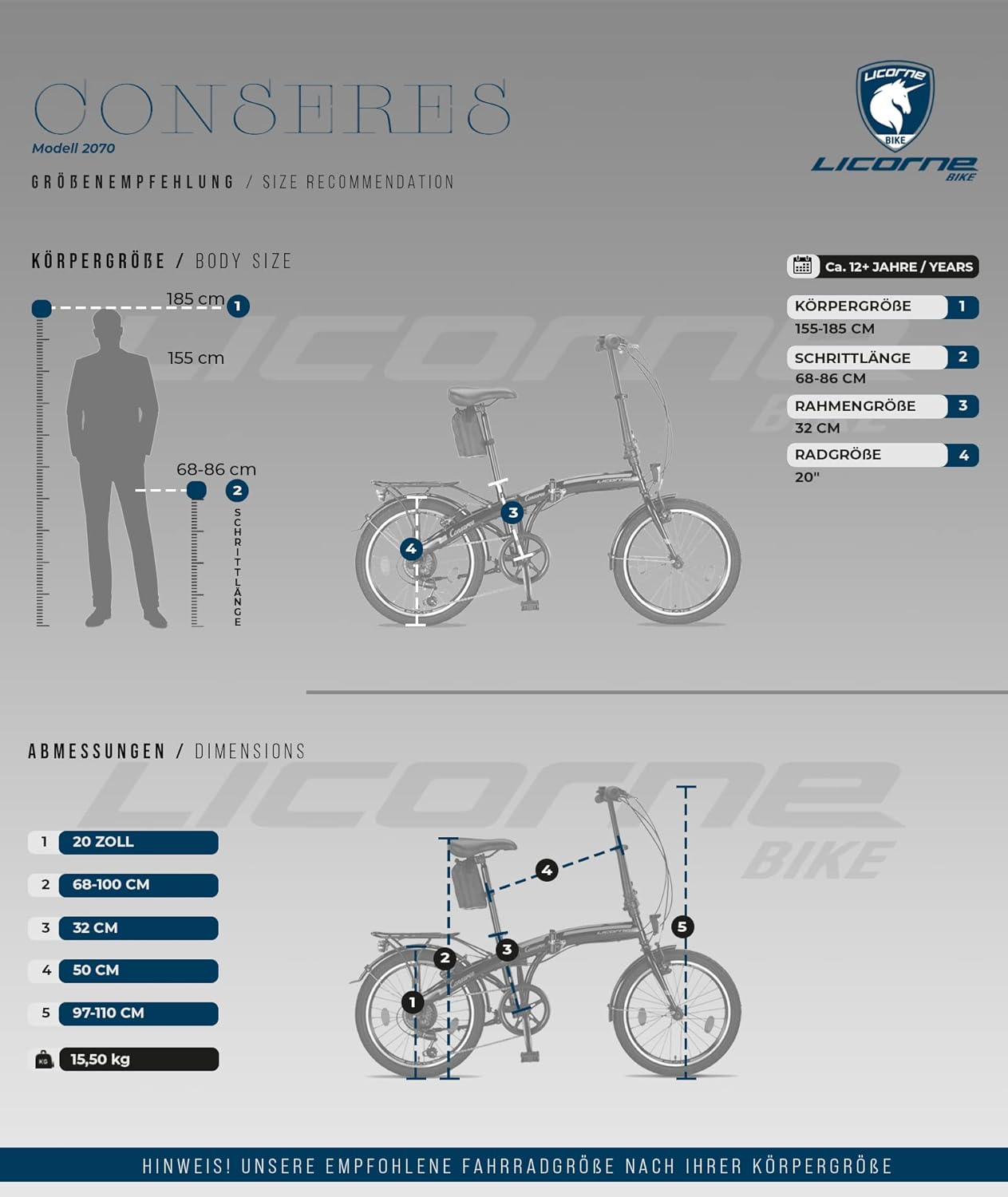 Licorne Bike Conseres, 20 Inch Folding Bike