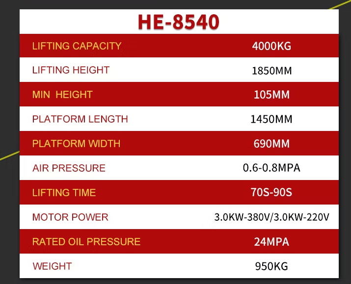 Auto Scissor Lift/Car Lift/Elevator/Lifting Equipment/Garage Equipment/Hydraulic Lifting