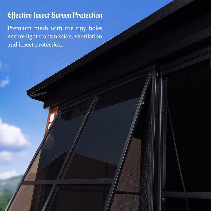 Double Tier 14 Ft. W x 12 Ft. D Metal Patio Gazebo