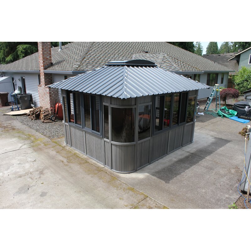 Colorado 13.5 Ft. W x 11.5 Ft. D Aluminum Patio Gazebo