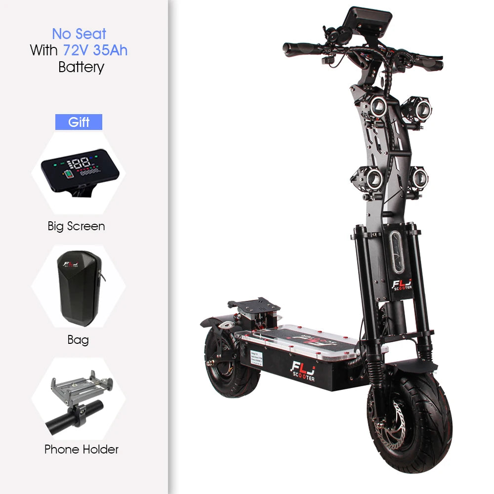 FLJ Upgraded 8000W 13inch fat wheel 72V Electric Scooter